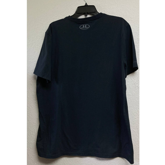 Under Armour Loose Heat Gear Black with Red Logo T-Shirt Size XL - Picture 3 of 6